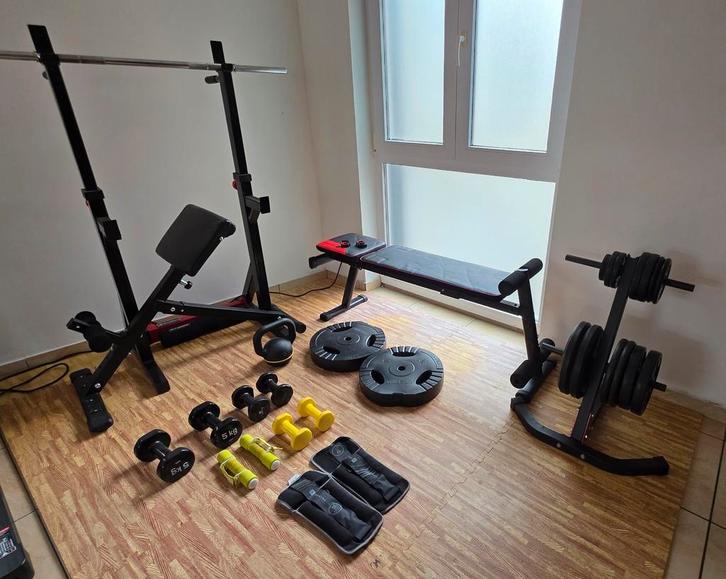 apparatuur voor krachttraining, Sport en Fitness, Fitnessmaterialen, Gebruikt, Halterset, Ophalen