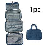 Compacte Opvouwbare Toilettas reistas + Ophanghaak 30x20cm, Ophalen of Verzenden, Nieuw, Blauw, Heer of Dame