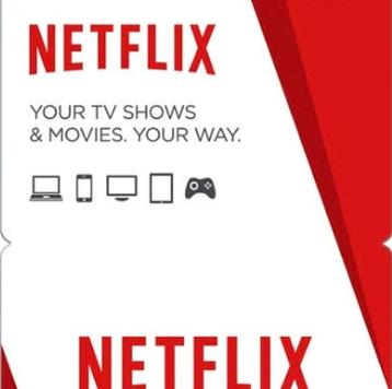 Abonnement Netflix 12 mois 4 écrans  beschikbaar voor biedingen