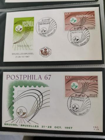 Belgie 1967 - FDC tentoonstelling Postphila beschikbaar voor biedingen