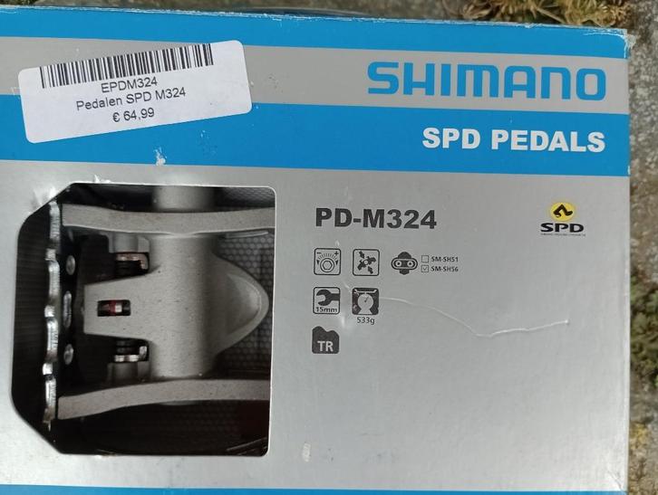 Pedalen shimano PD-M324 NIEUW, Fietsen en Brommers, Fietsonderdelen, Nieuw, Algemeen, Crankstel of Pedalen, Ophalen of Verzenden