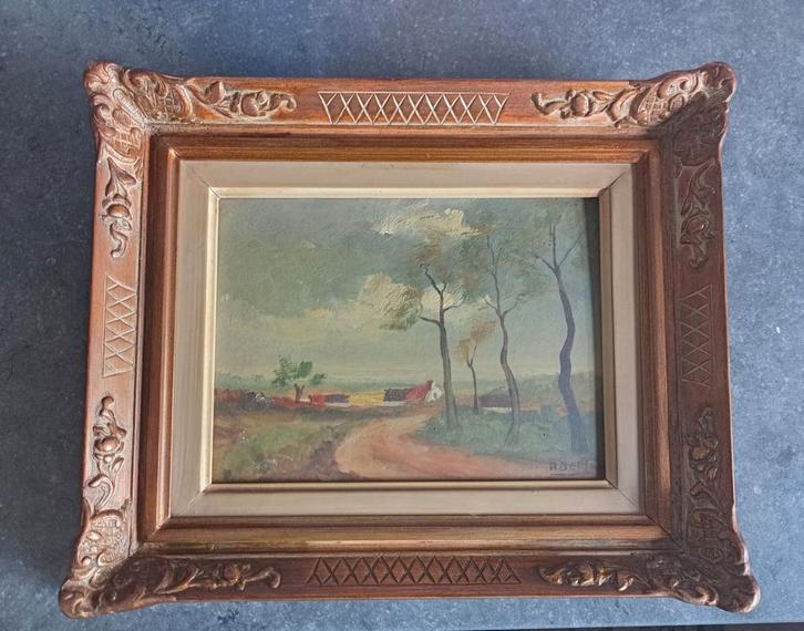 Prachtige Schilderij van André Deman 1925 - 2002 / 40 X 33, Antiek en Kunst, Kunst | Schilderijen | Klassiek, Ophalen