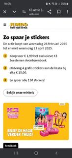 stickers K3 Jumbo, Verzamelen, Overige Verzamelen, Verzenden