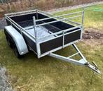 Aanhangwagen dubbelas 2m55x1m30, Auto diversen, Aanhangwagen-onderdelen, Ophalen, Zo goed als nieuw