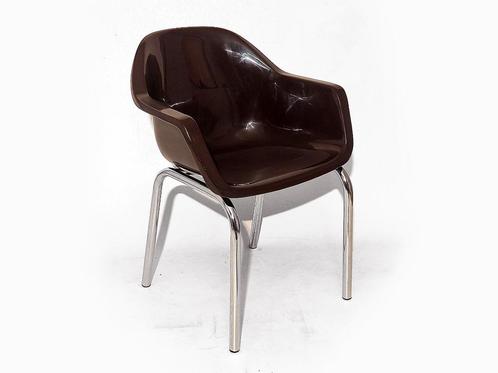 stoel space age jaren 70, Huis en Inrichting, Stoelen, Gebruikt, Eén, Kunststof, Metaal, Bruin, Ophalen of Verzenden
