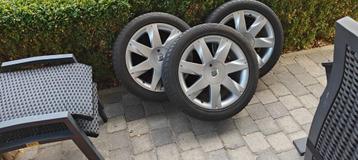 4x Aluminium velg Renault  en band 205/50 R 17  beschikbaar voor biedingen