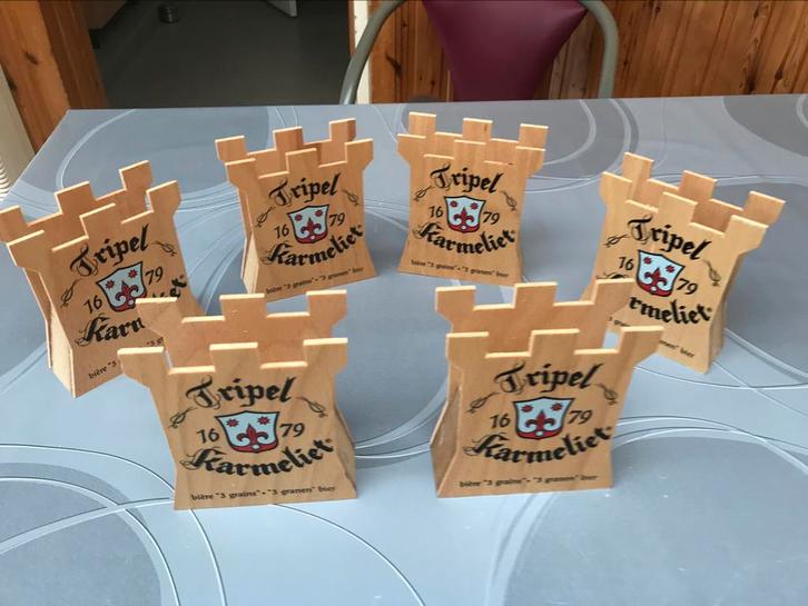 Tripel Karmeliet bier kaarthouders/reclames.6voor20€, Verzamelen, Merken en Reclamevoorwerpen, Zo goed als nieuw, Reclamebord