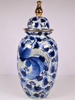 mooie keramiek WIT Blauwe vaas Bequet HANDGESCHILDERD, Antiek en Kunst, Ophalen