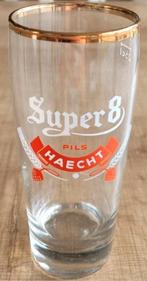Super 8 Pils Haecht: bierglas, Ophalen of Verzenden, Zo goed als nieuw, Glas of Glazen, Overige merken