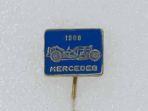 SP1763 Speldje 1908 Mercedes blauw, Collections, Broches, Pins & Badges, Utilisé, Enlèvement ou Envoi