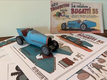 Plaque de construction en papier Bugatti 35 disponible aux enchères