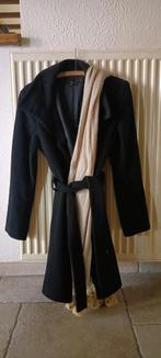 Winterjas wol dames Zara met shawl, Kleding | Dames, Jassen | Winter, Ophalen, Zwart, Nieuw, Maat 36 (S)