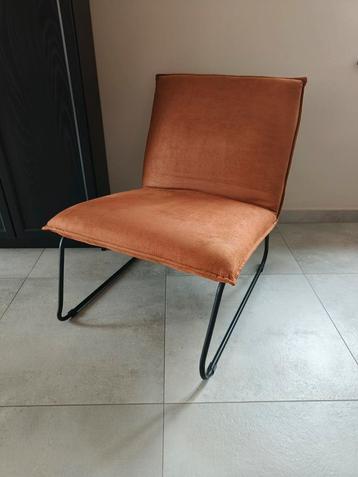 1 zits fauteuil suède cognac/zwart beschikbaar voor biedingen