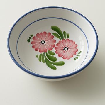 Bol vintage à fleurs peintes à la main beschikbaar voor biedingen
