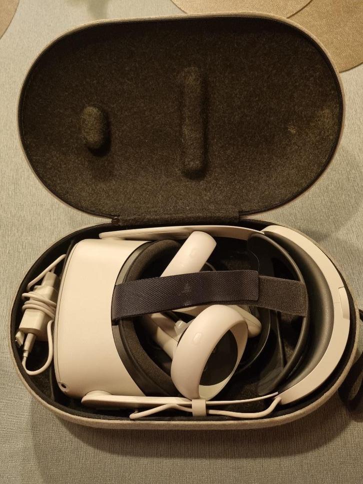 Meta Oculus quest 2 128GB + Elite Strap + Batterij, Games en Spelcomputers, Virtual Reality, Gebruikt, Overige platformen, VR-bril