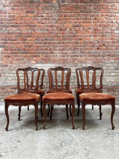 Set van 6 antieke stoelen in Louis XV-stijl – voor opmaak, Antiek en Kunst, Antiek | Meubels | Stoelen en Sofa's, Ophalen
