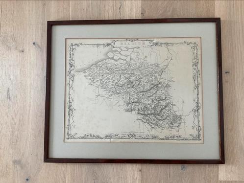 Oude kaart van België, Antiquités & Art, Art | Dessins & Photographie, Enlèvement ou Envoi