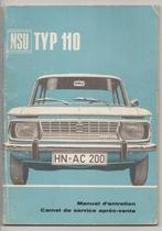 Livret d'instructions et d'entretien NSU 1965 type 110, Enlèvement ou Envoi