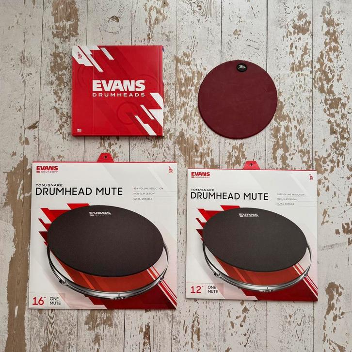 Evans Drumhead Mutes – 3x splinternieuw, Muziek en Instrumenten, Drumstellen en Slagwerk, Nieuw, Ophalen of Verzenden