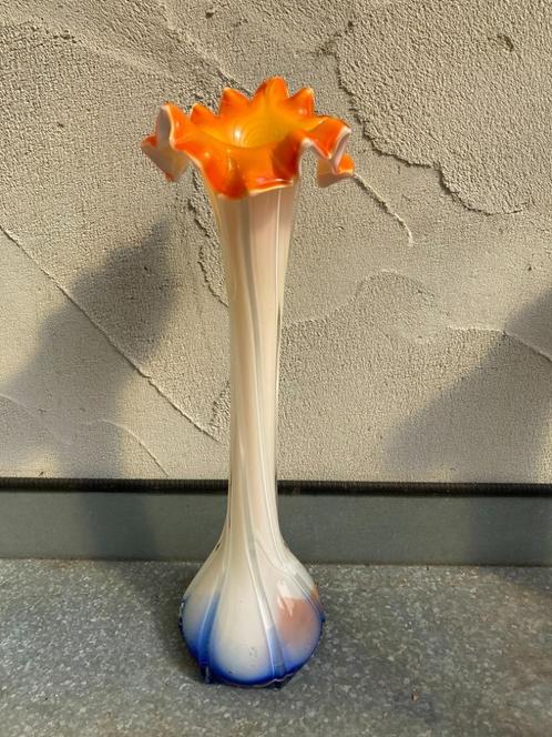 VAAS MURANO h 40 X DIA 11 CM ORANJE B, Huis en Inrichting, Woonaccessoires | Vazen, Nieuw, Oranje, Minder dan 50 cm, Glas, Ophalen of Verzenden