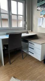 Wit/ houten klein bureau, Ophalen of Verzenden, Zo goed als nieuw, Bureau