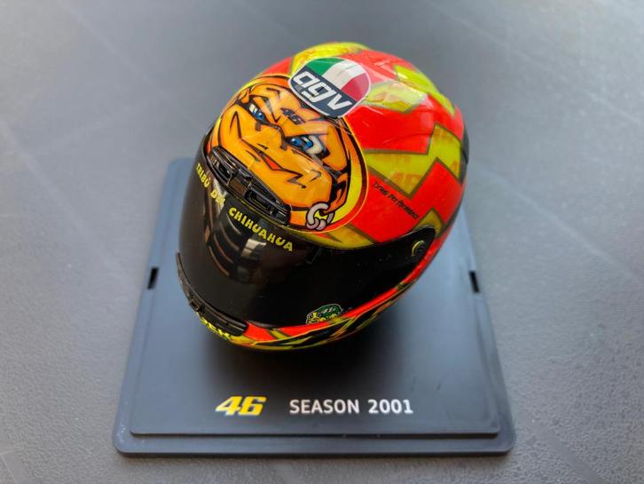 Valentino Rossi 1:5 helm 2001 Honda NSR500 500cc, Verzamelen, Automerken, Motoren en Formule 1, Nieuw, Motoren, Ophalen of Verzenden