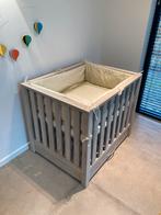 Babypark/box met schuiflade - matras - omranding - mobiel, Ophalen, Gebruikt, Rond