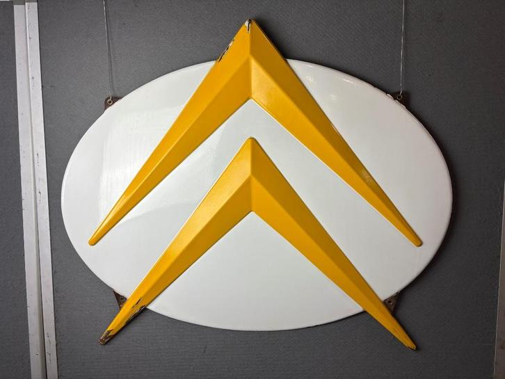 Oud origineel Citroen emaille dealer reclamebord, Verzamelen, Merken en Reclamevoorwerpen, Gebruikt, Reclamebord, Ophalen