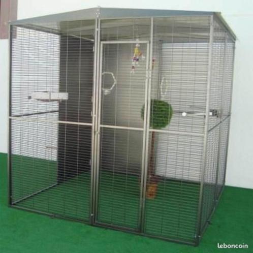 Volière perroquet 2x2x2 m cage perroquet ara cacatoes XXL, Dieren en Toebehoren, Vogels | Hokken en Kooien, Nieuw, Volière, Metaal