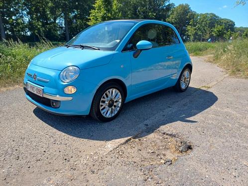 Fiat 500 cabrio, Auto's, Fiat, Particulier, 500C, Airconditioning, Elektrische ramen, Radio, Benzine, Blauw, Ophalen