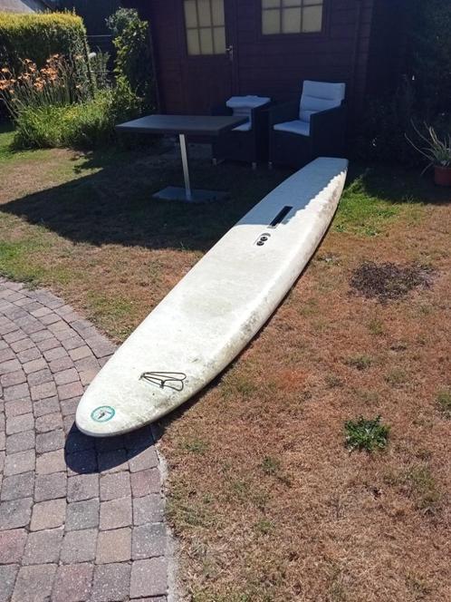 Sports nautiques & Bateaux, Watersport en Boten, Windsurfen, Gebruikt, Plank, 300 cm of meer, Met vin(nen), Met draagtas, Ophalen