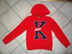 Stoere rode hoodie met kap (maat : 10 j / 140), Kinderen en Baby's, Kinderkleding | Maat 140, Ophalen of Verzenden, Gebruikt, Jongen