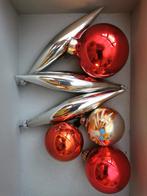 7 Vintage kerstballen in glas., Ophalen of Verzenden, Gebruikt