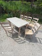 tafel + 6 stoelen, Antiek en Kunst, Antiek | Meubels | Tafels, Ophalen
