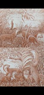 Offset-Litho's "Otters" van Frans Croes 1987 (199/200), Antiek en Kunst, Ophalen of Verzenden