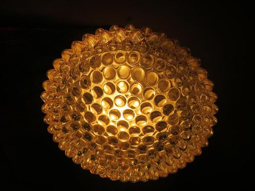 Enorme Helena Tynell plafondlamp amberkleurig bubble glas, Antiquités & Art, Antiquités | Éclairage, Enlèvement ou Envoi