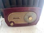 Oude Philips bakelieten Philetta vintage deco-radio, Verzenden