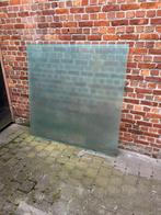 Gehard mat glas voor tafelblad, Maison & Meubles, Pièces pour table, Enlèvement, Carré, Verre, Dessus de la table