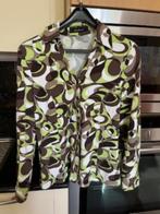 Hemdsblouse met kleuren, Ophalen of Verzenden, Zo goed als nieuw, Maat 42/44 (L), Wit