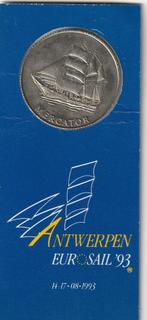 Penning Eurosail Antwerpen 1993, Postzegels en Munten, Penningen en Medailles, Ophalen of Verzenden