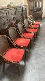 6 rotan stoelen, Huis en Inrichting, Stoelen, Ophalen, Gebruikt
