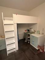 Smastad hoogslaper & bureau muntgroen, Ophalen, Zo goed als nieuw, Hoogslaper