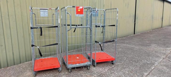 Rolcontainers gegalvaniseerd met kunststof boden, Doe-het-zelf en Bouw, Transportwagens, Ophalen