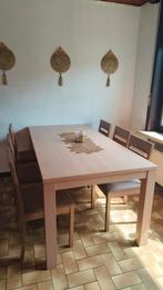 Eattafel met 6 stoelen, Huis en Inrichting, Tafels | Eettafels, Gebruikt, Ophalen of Verzenden
