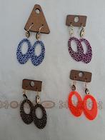 zelfgemaakte ovale oorbellen, Ophalen of Verzenden, Nieuw, Hangers