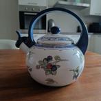 Mooie geëmailleerde fluitketel / theeketel met fruitmotief, Ophalen