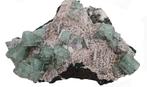 *TOP* Ex collectie: groene APOPHYLLIET kristallen + STILBIET, Verzamelen, Mineralen en Fossielen, Ophalen of Verzenden, Mineraal