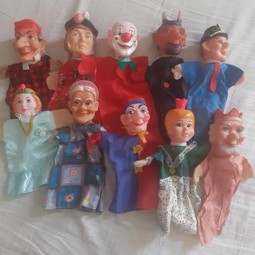 Retro handpoppen poppenkastpoppen (J), Kinderen en Baby's, Speelgoed | Poppen, Zo goed als nieuw, Ophalen of Verzenden
