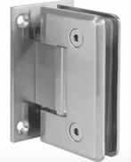 4 Charnières en Inox Porte Vitrée – THYS + Poignée inox, Ophalen of Verzenden, Zo goed als nieuw, Inox