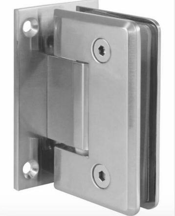 4 Charnières en Inox Porte Vitrée – THYS + Poignée inox beschikbaar voor biedingen